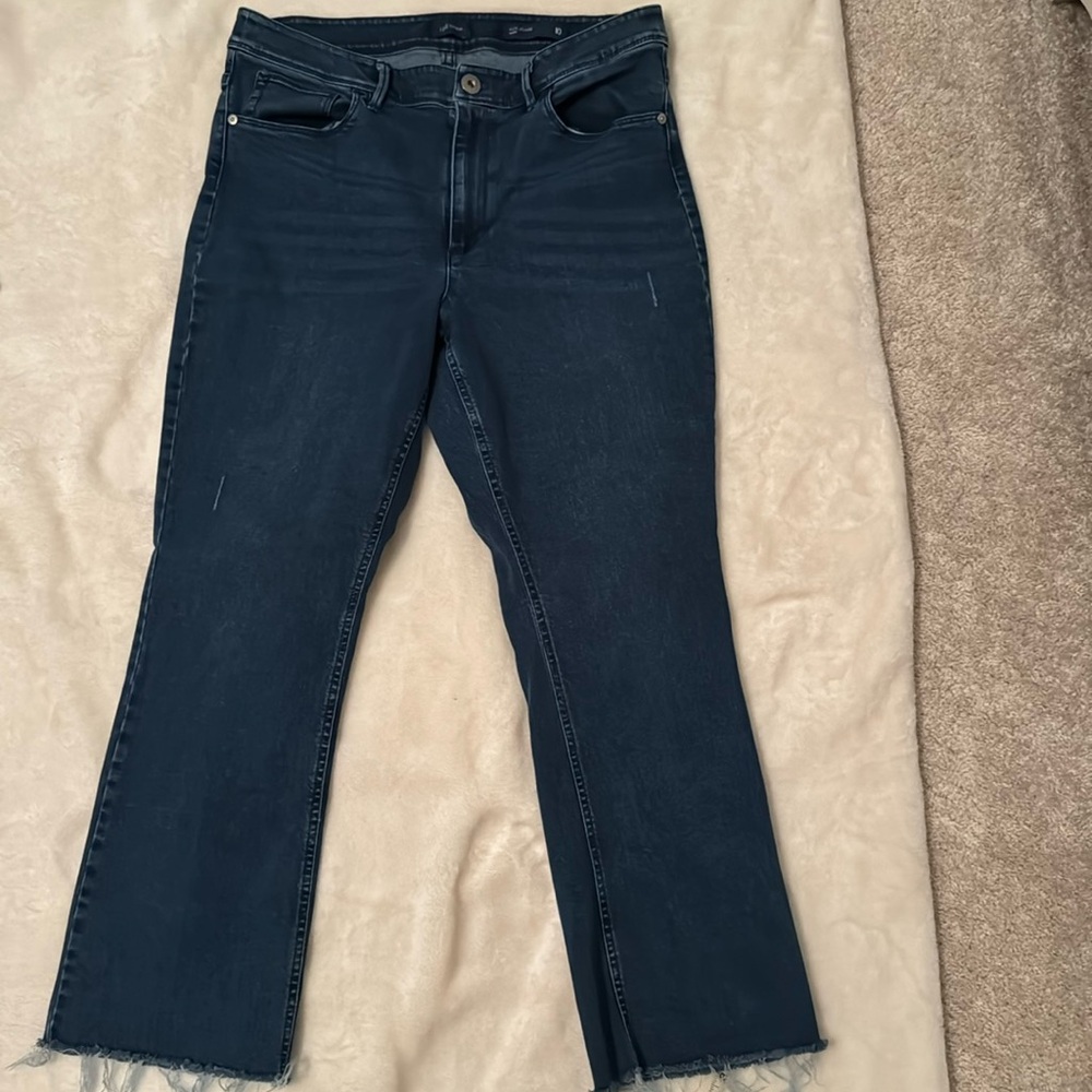 J. Jill Blue Flare Wide Leg Jeans